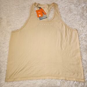 YoungLA Cream White Sleeveless Racerback Tank Silver+ Protection Size XXXL New